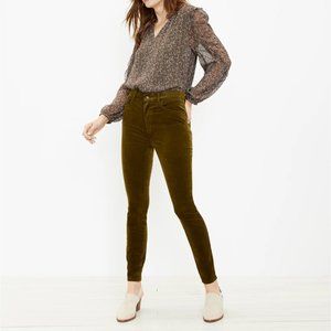 Skinny Olive Corduroy Pants